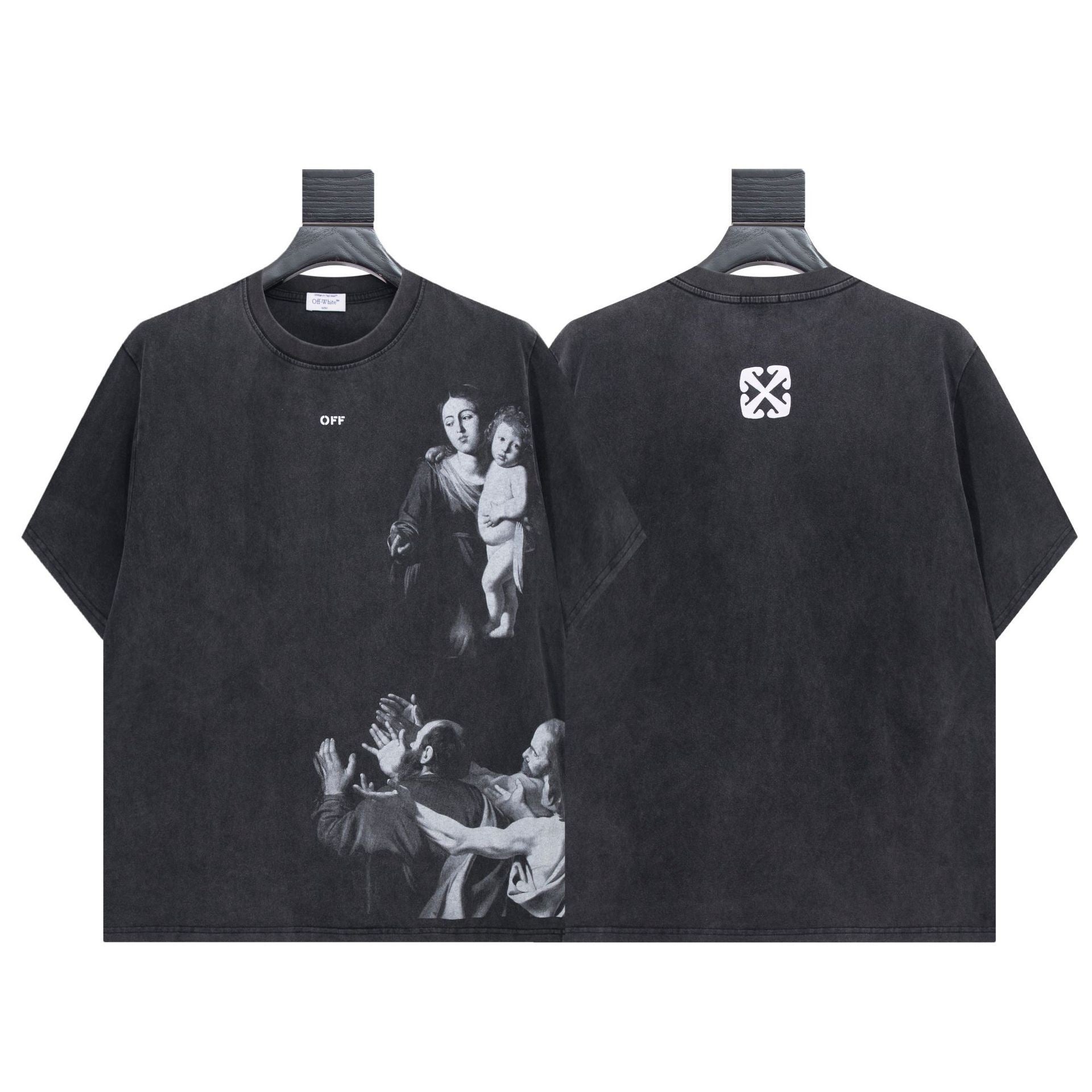 Off-White Religious Graphic T-Shirt Black