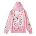 Off-White Floral Arrow Hoodie Pink
