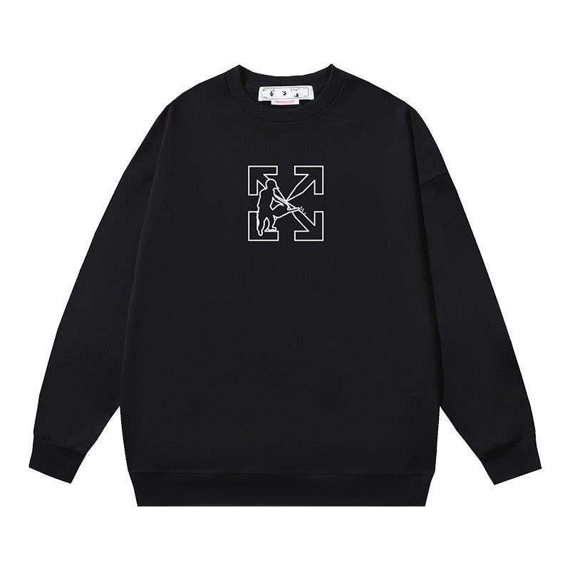 Off-White Outline Arrow Graphic Sweatshirt Black