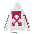 Off-White White Red Arrow Graphic Hoodie