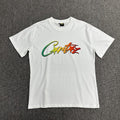 Colorful Graphic Print White T-Shirt Unisex Streetwear Casual Short Sleeve Tee