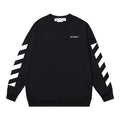 Off-White Diagonal Stripe Logo Sweatshirt Black