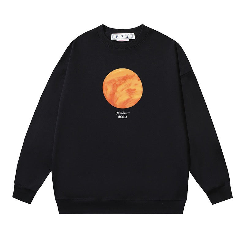 OFF WHITE Planet Graphic Crewneck Sweatshirt
