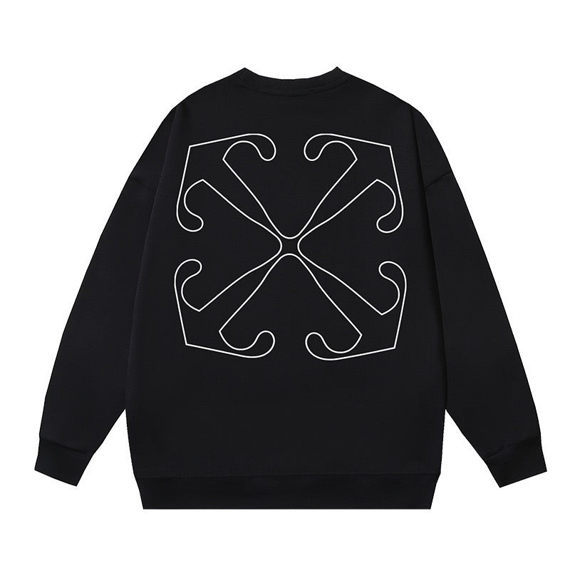 OFF WHITE Outline Arrow Logo Crewneck Sweatshirt