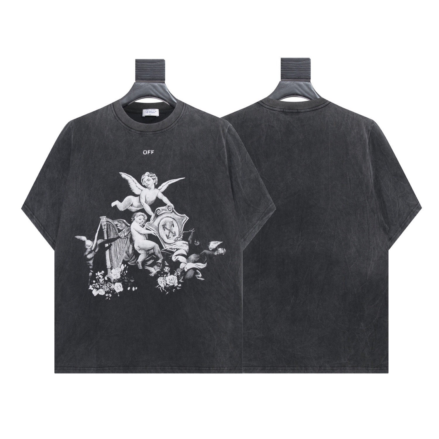 Off-White Vintage Angel Graphic Black T-Shirt