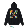 Off-White Colorful Arrow Graphic Hoodie Black