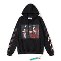 Off-White Black Graphic Artwork Hoodie