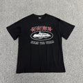 Black Graphic Print T-Shirt Unisex Streetwear Casual Short Sleeve Tee