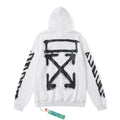 Off-White White Black Spray Arrow Hoodie