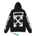 Off-White Black White Spray Arrow Hoodie