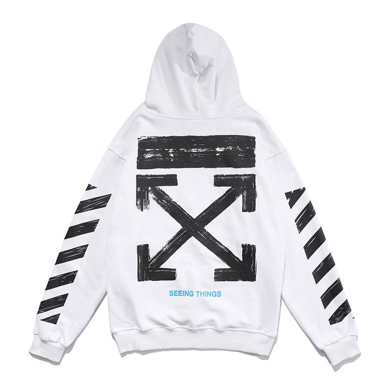 Off-White™ White Arrow Graphic Pullover Hoodie