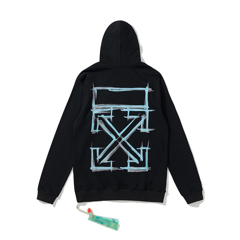 Off-White Black Blue Sketch Arrow Hoodie