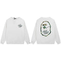 BAPE World Wide Mad Ape Head Graphic Crewneck Sweatshirt White