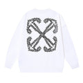 OFF WHITE Arrow Logo Crewneck Sweatshirt White
