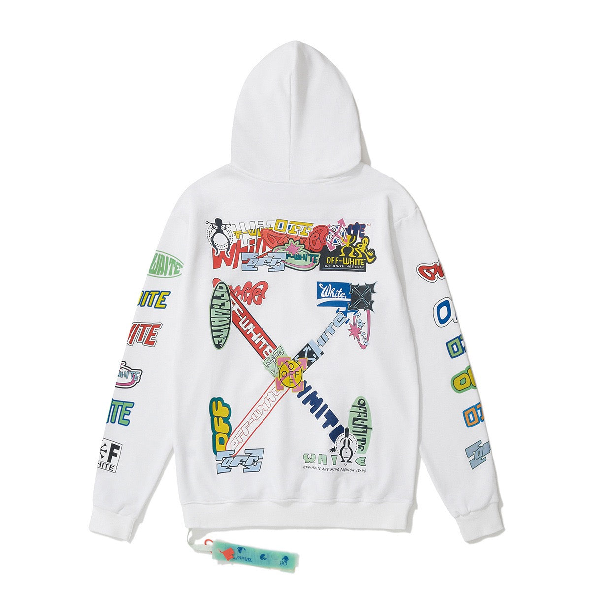 Off-White Colorful Graphic Arrow Hoodie White