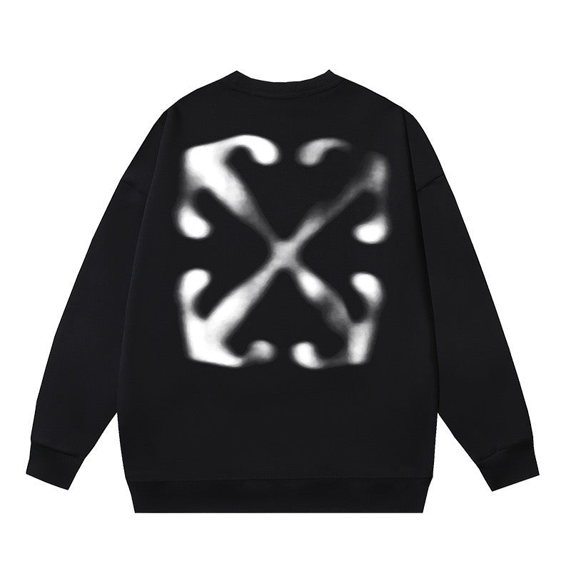 Off-White Blurred Arrow Graphic Sweatshirt Black