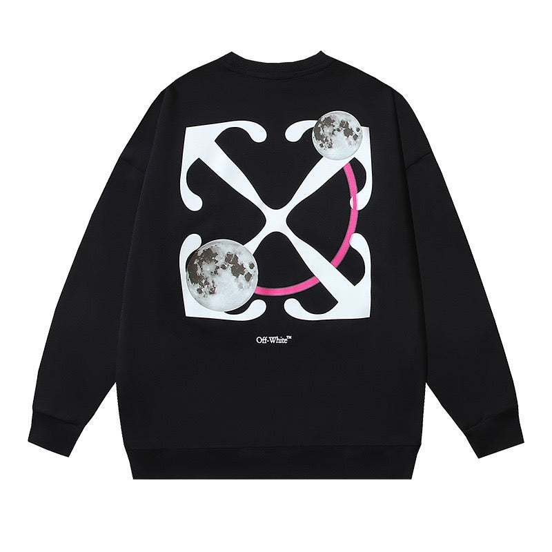 OFF WHITE Moon Arrow Logo Crewneck Sweatshirt