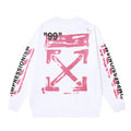 Off-White Pink Brush Arrow Graphic Sweatshirt White