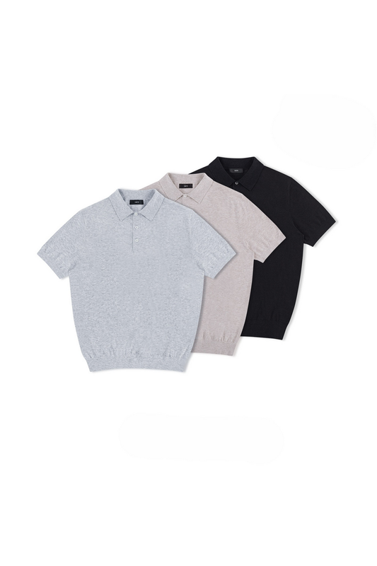 Linen Knit Polo Shirt