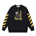 OFF WHITE Painting Graphic Crewneck Sweatshirt Black
