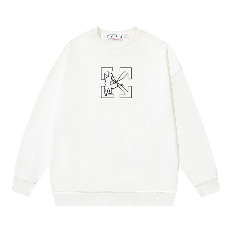 Off-White Outline Arrow Graphic Sweatshirt White