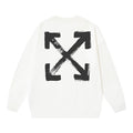 Off-White Brush Arrow Graphic Sweatshirt White