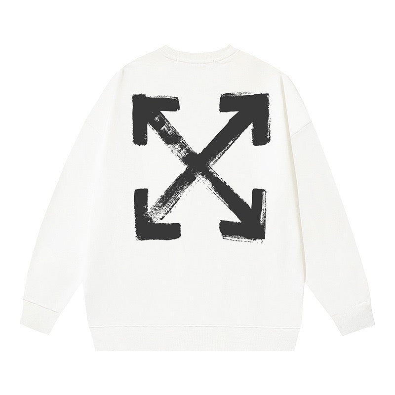 Off-White Brush Arrow Graphic Sweatshirt White
