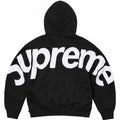 Supreme Curved Logo Hooded Sweatshirt - Black