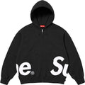 Supreme Big Logo Hooded Zip-Up Sweatshirt - Black
