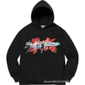 Supreme Japanese Kanji & Script Logo Hooded Sweatshirt - Black