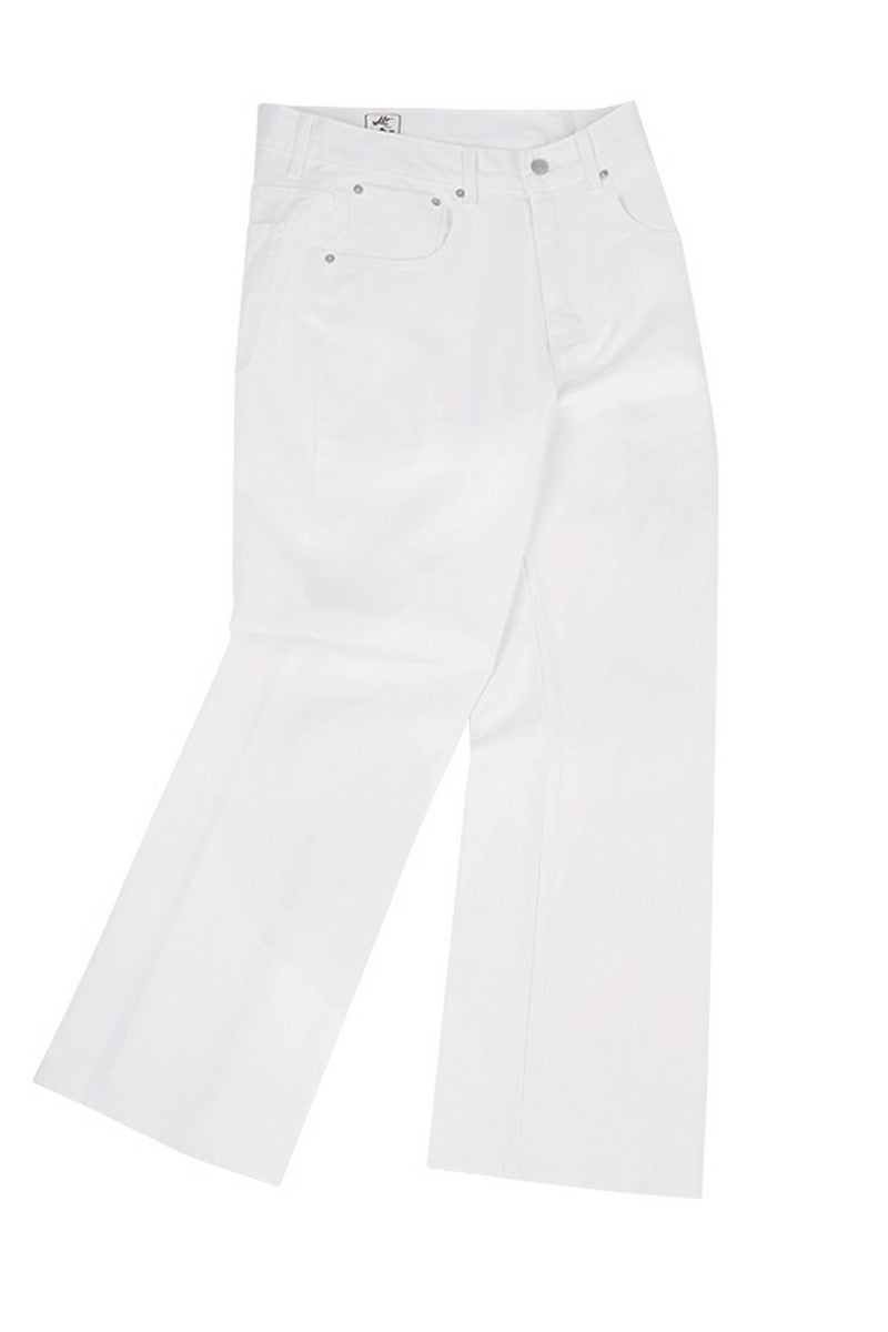 White Flare Washed Jeans
