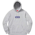 Supreme Box Logo Hooded Sweatshirt - Heather Grey / Blue Bandana