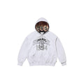 Supreme Paris 1994 Skull Hood Inner Print Full Zip Hoodie - Heather Grey