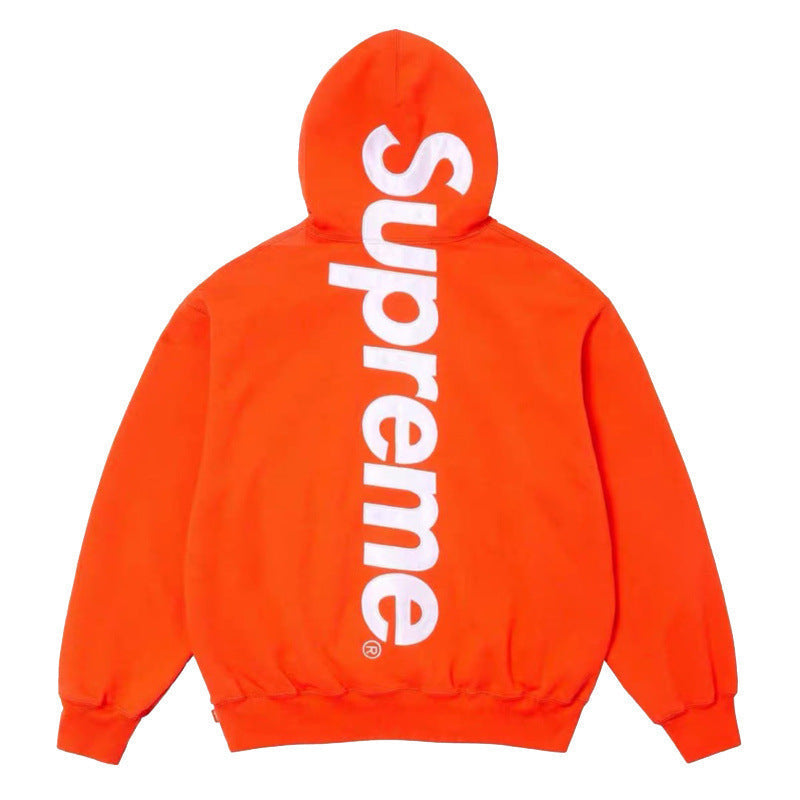 Supreme Center Vertical Logo Hooded Sweatshirt - Orange