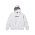 Supreme Box Logo Hooded Sweatshirt - Heather Grey / Leopard