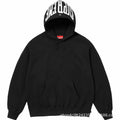 Supreme Hooded Sweatshirt with Hood Logo - Black