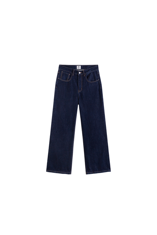 Raw Washed Flared Jeans