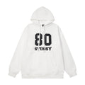 STUSSY 80 Logo Pullover Hoodie – White