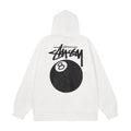 STUSSY 8 Ball Graphic Pullover Hoodie – White