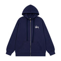 STUSSY Basic Logo Zip Hoodie – Navy