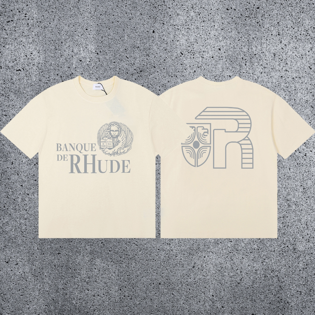 RHUDE Banque de Graphic T-Shirt – Cream