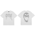 REVENGE White Cracked Skull T-Shirt