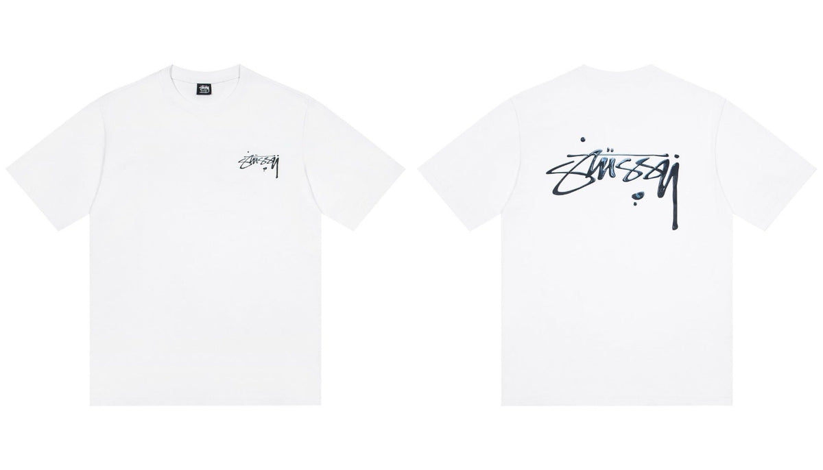 STUSSY Signature Logo White T-Shirt