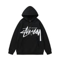 STUSSY Big Logo Pullover Hoodie Black
