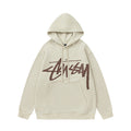 STUSSY Big Logo Pullover Hoodie Cream