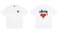 STUSSY Heart Logo White T-Shirt