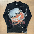GodSpeed Washed Black Hollywood Graphic Long Sleeve T-Shirt