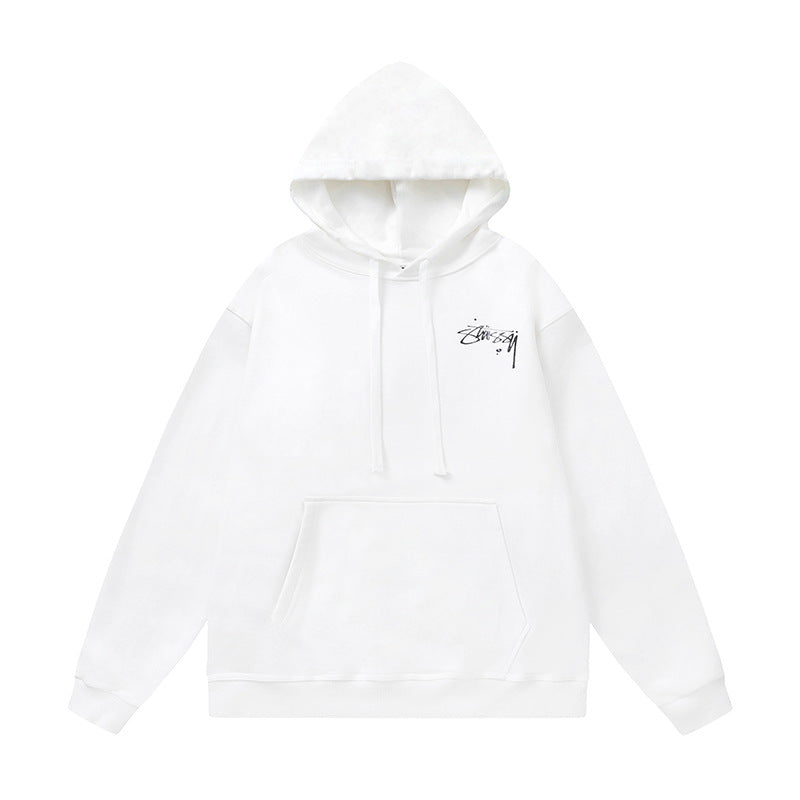 STUSSY Small Logo Hoodie White