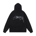 STUSSY Graffiti Logo Hoodie Black