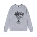 STUSSY World Tour Grey Crewneck Sweatshirt